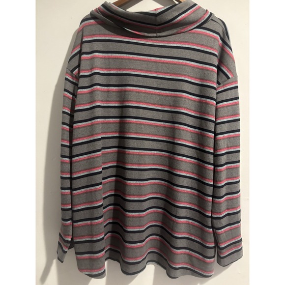 NWT‎ Lane Bryant Top Women's  Long Sleeve Striped Mock Turtle neck Size 26/28 - Picture 7 of 7